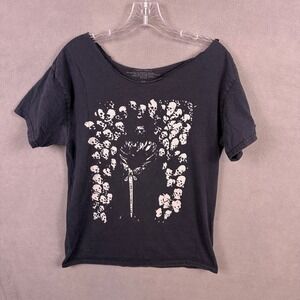 Post Malone Hollywoods Bleeding Tour Shirt M Black 2019 Cut Raw Neck Grunge